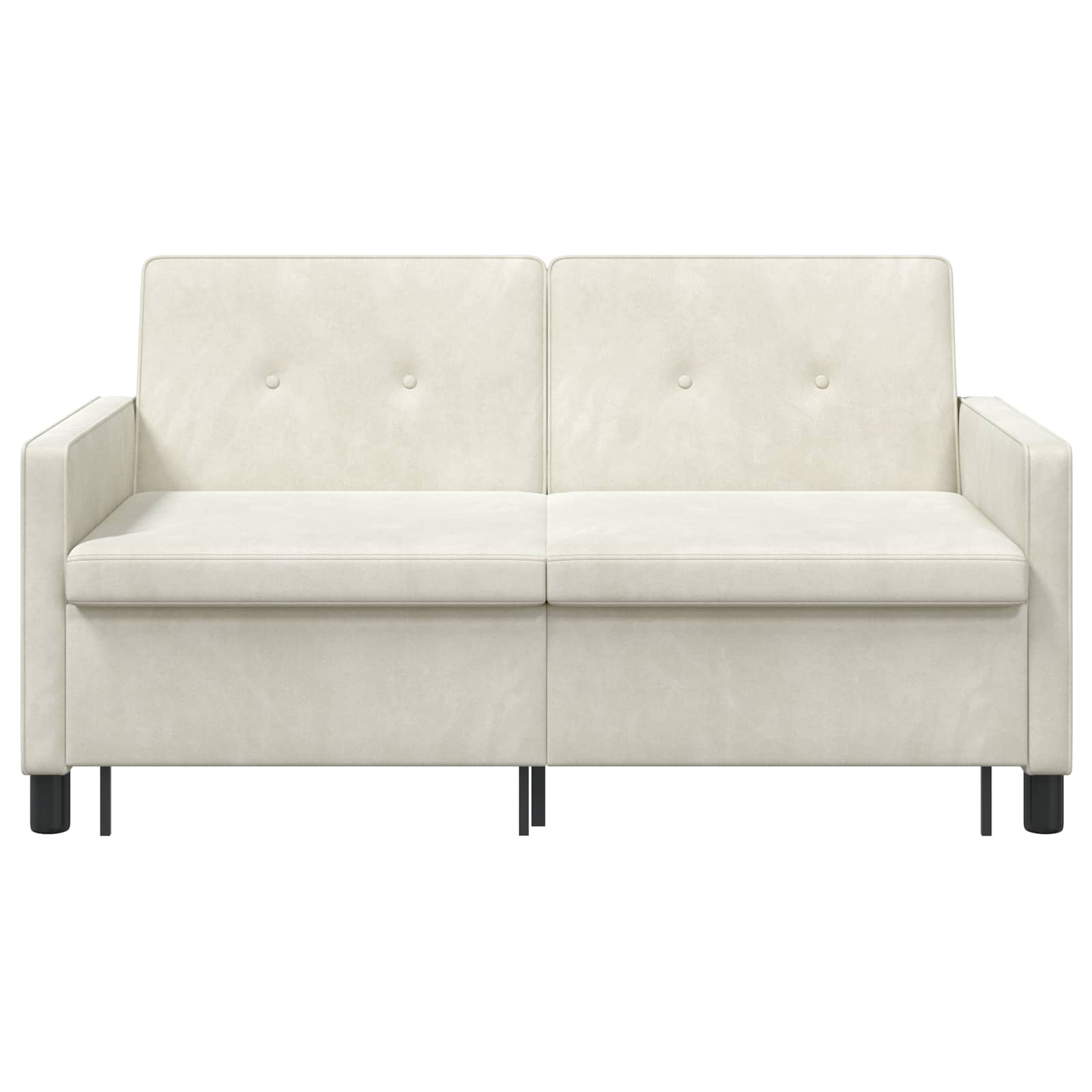 Schlafsofa Creme Stoff