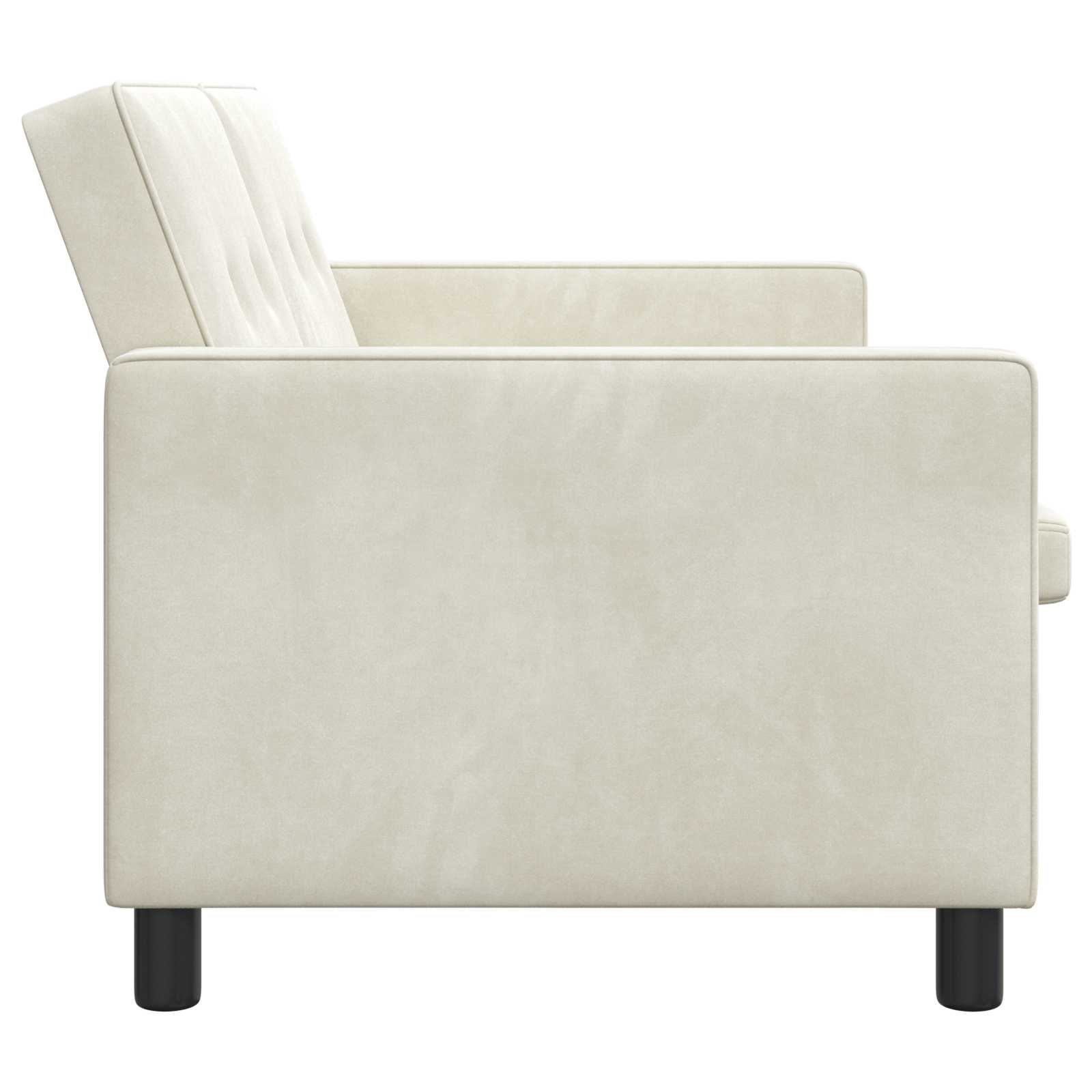 Schlafsofa Creme Stoff