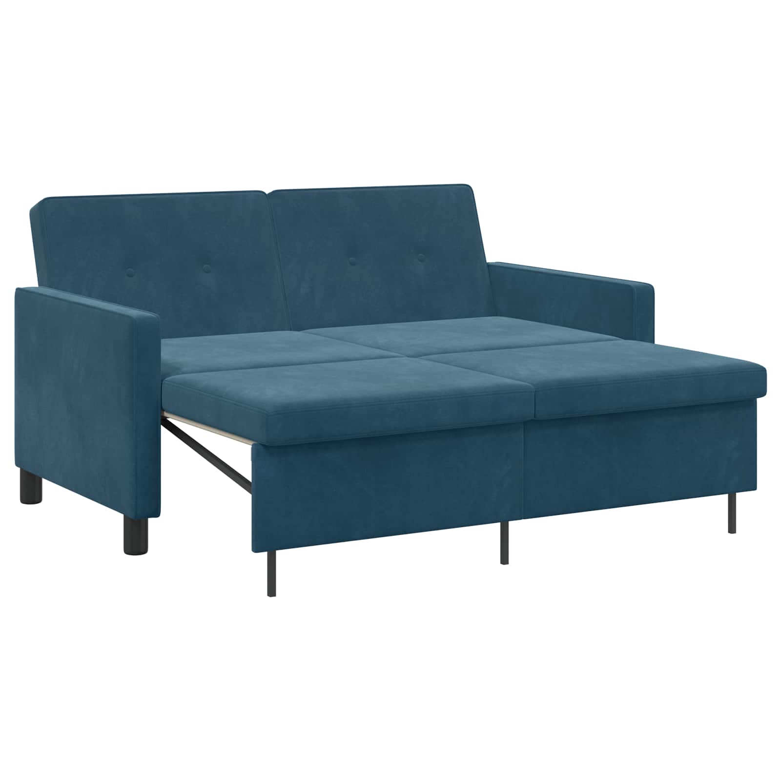 Schlafsofa Blau Stoff