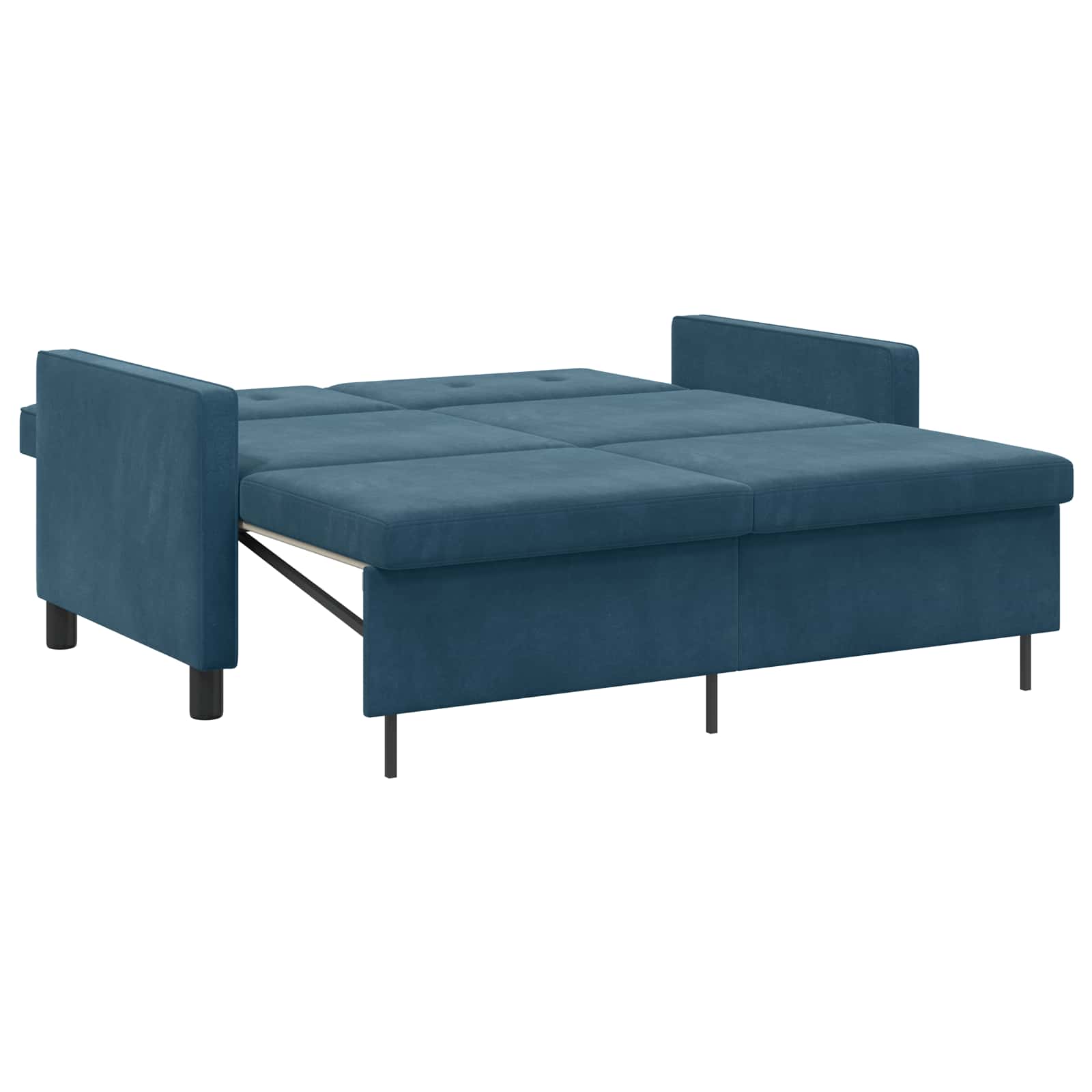Schlafsofa Blau Stoff
