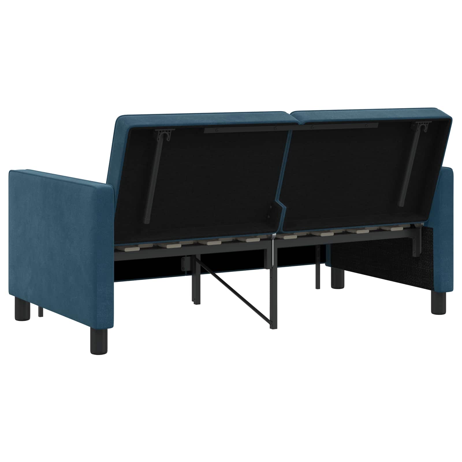 Schlafsofa Blau Stoff