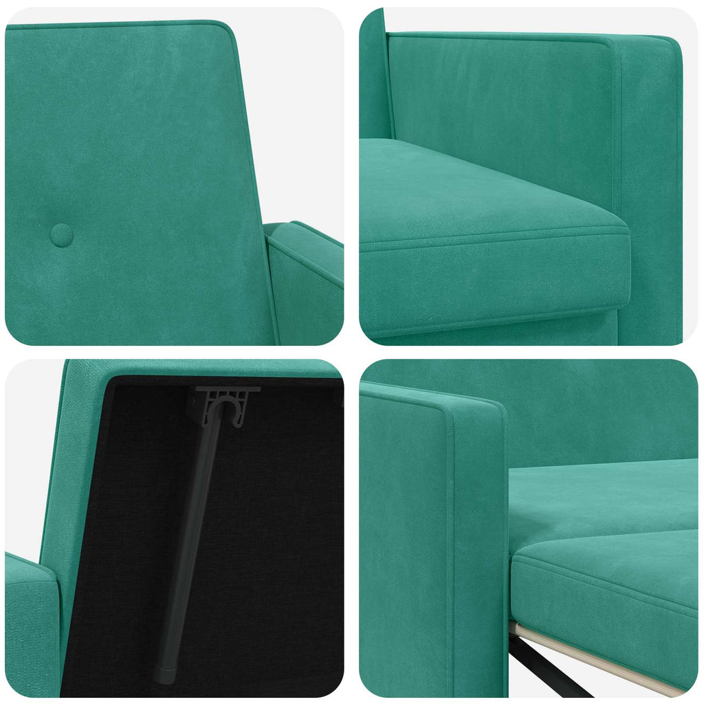 Schlafsofa Türkis Stoff