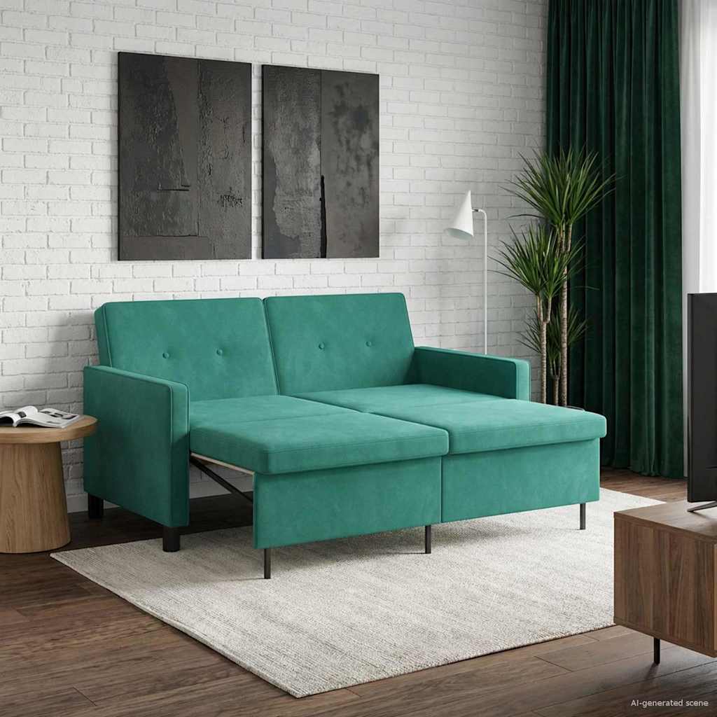 Schlafsofa Türkis Stoff