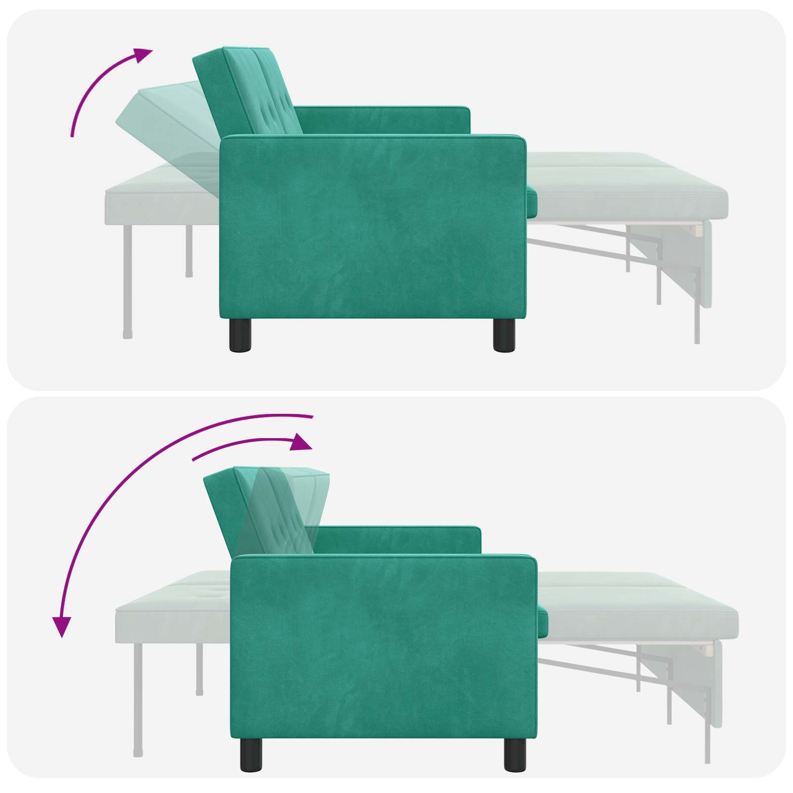 Schlafsofa Türkis Stoff