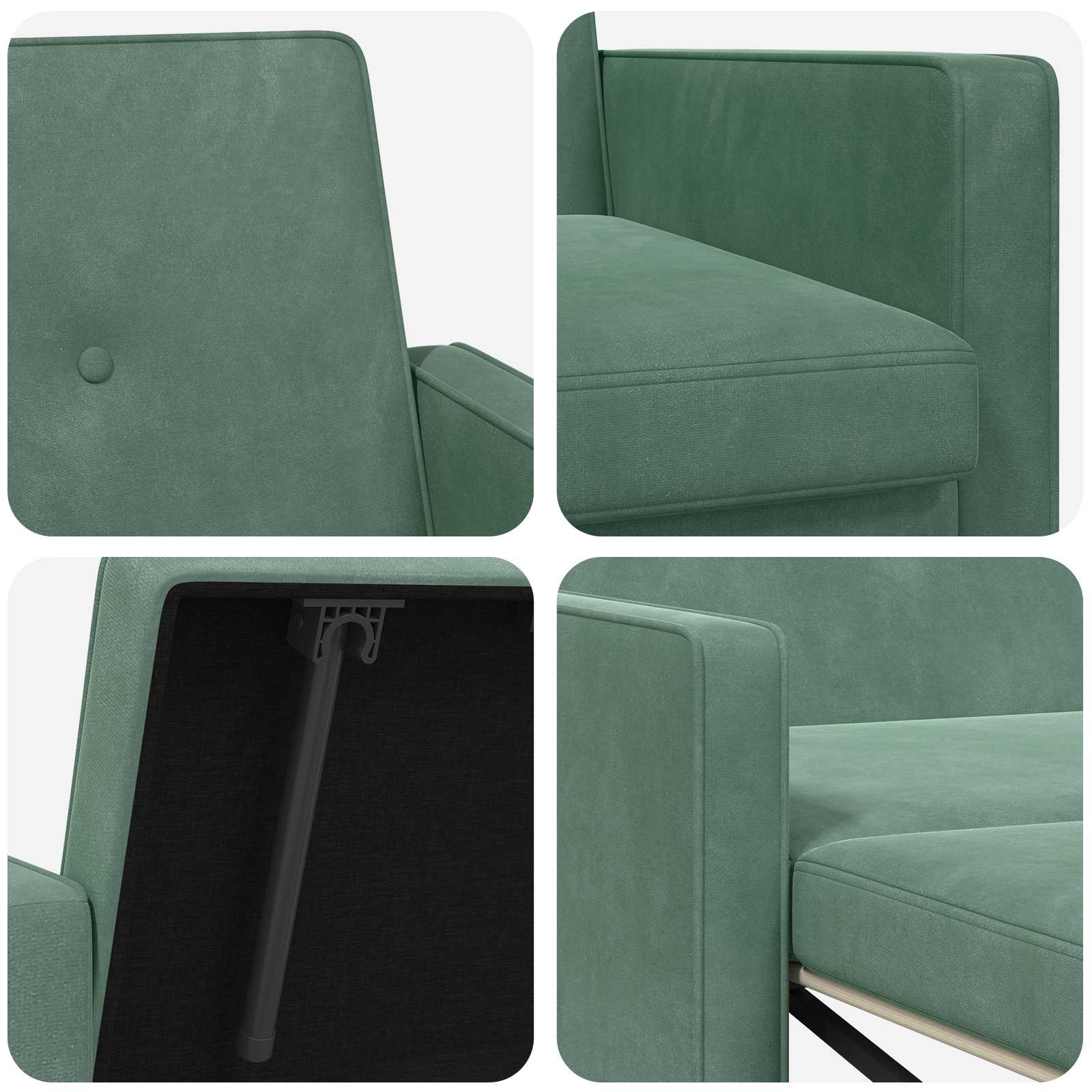 Schlafsofa Meergrün Stoff