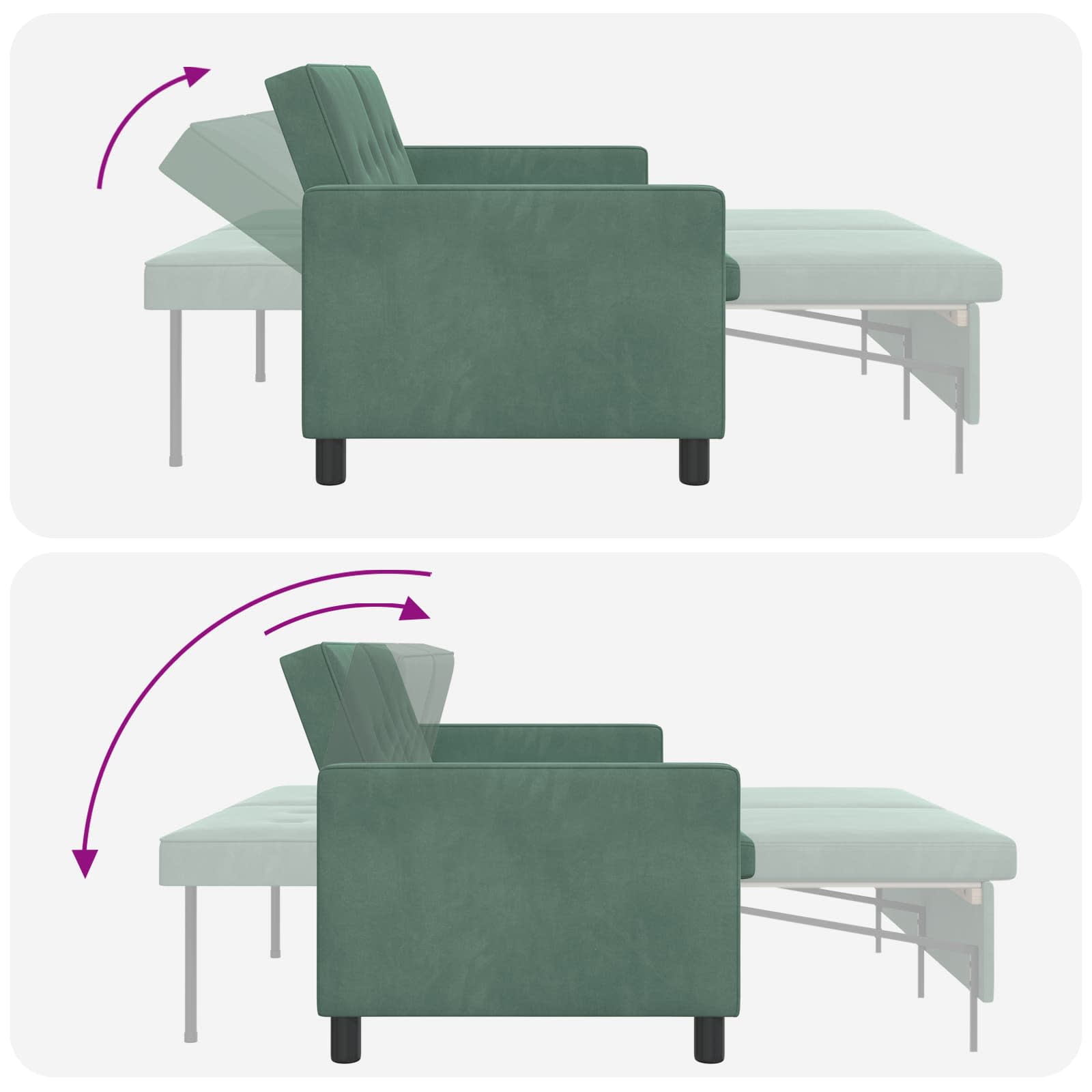 Schlafsofa Meergrün Stoff