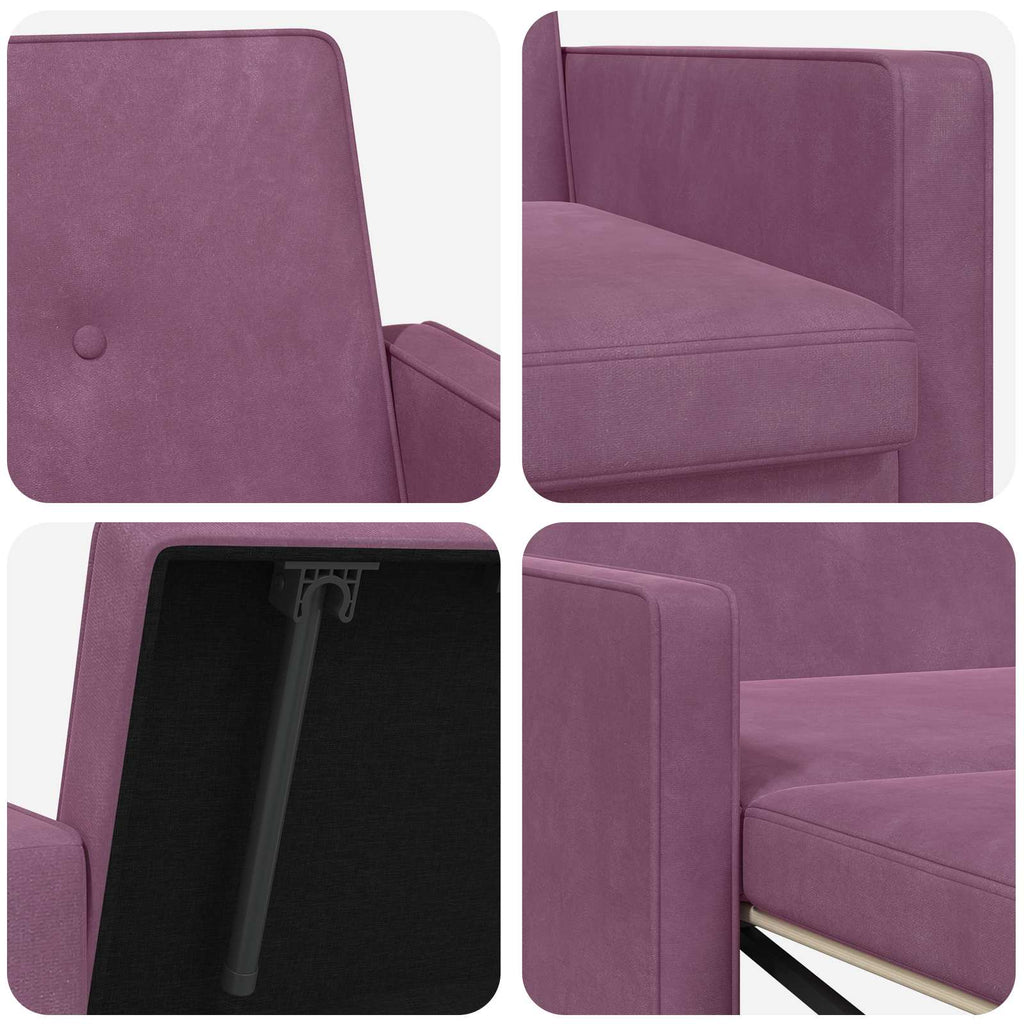 Schlafsofa Lila Stoff