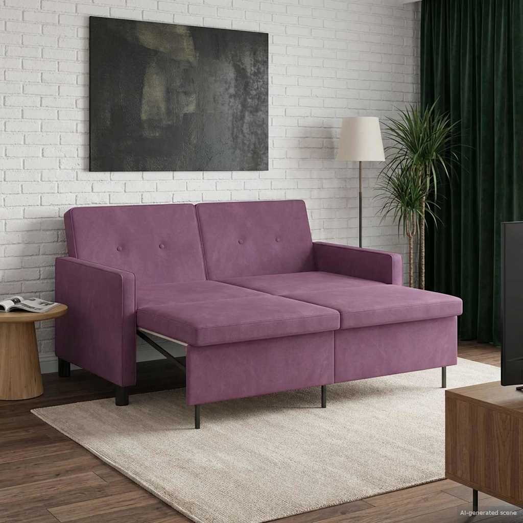 Schlafsofa Lila Stoff