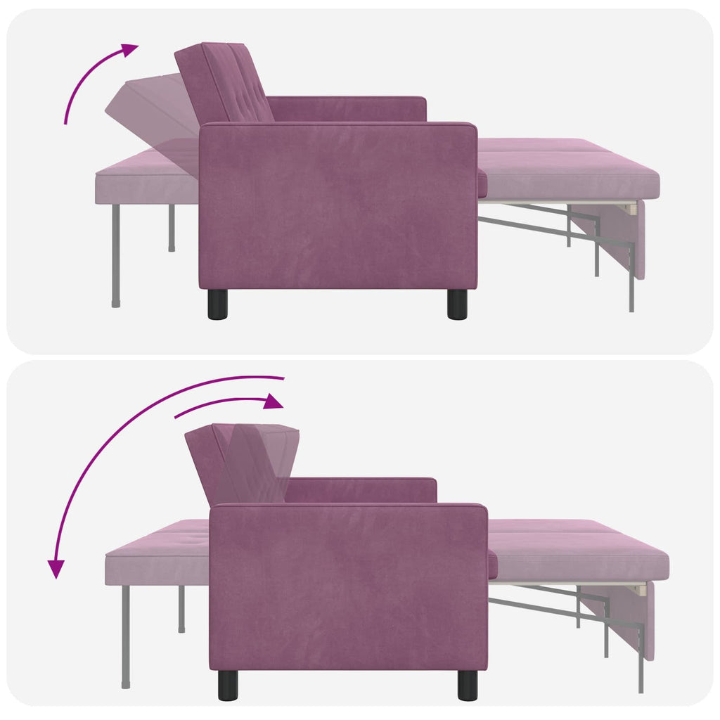 Schlafsofa Lila Stoff