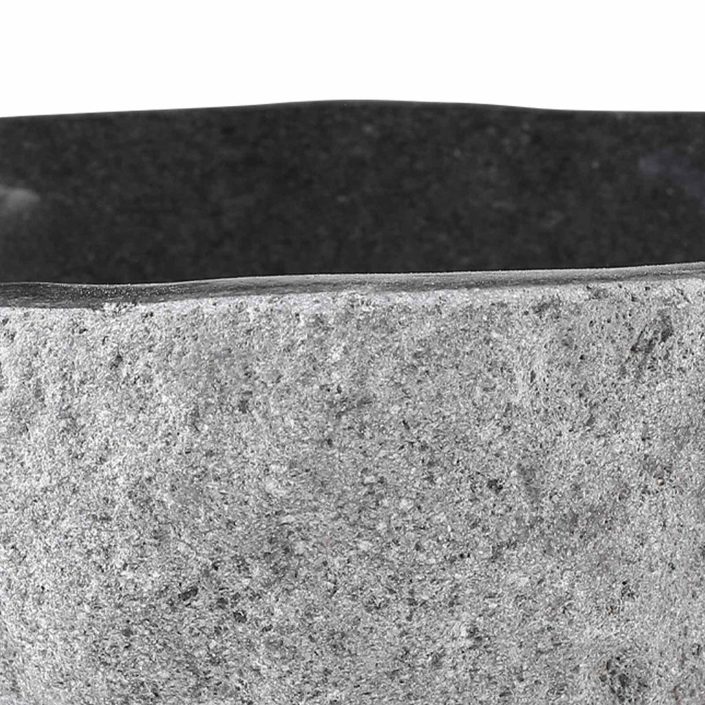 Waschbecken Oval Grau (32-37) x (27-30) x 12 cm Flussstein