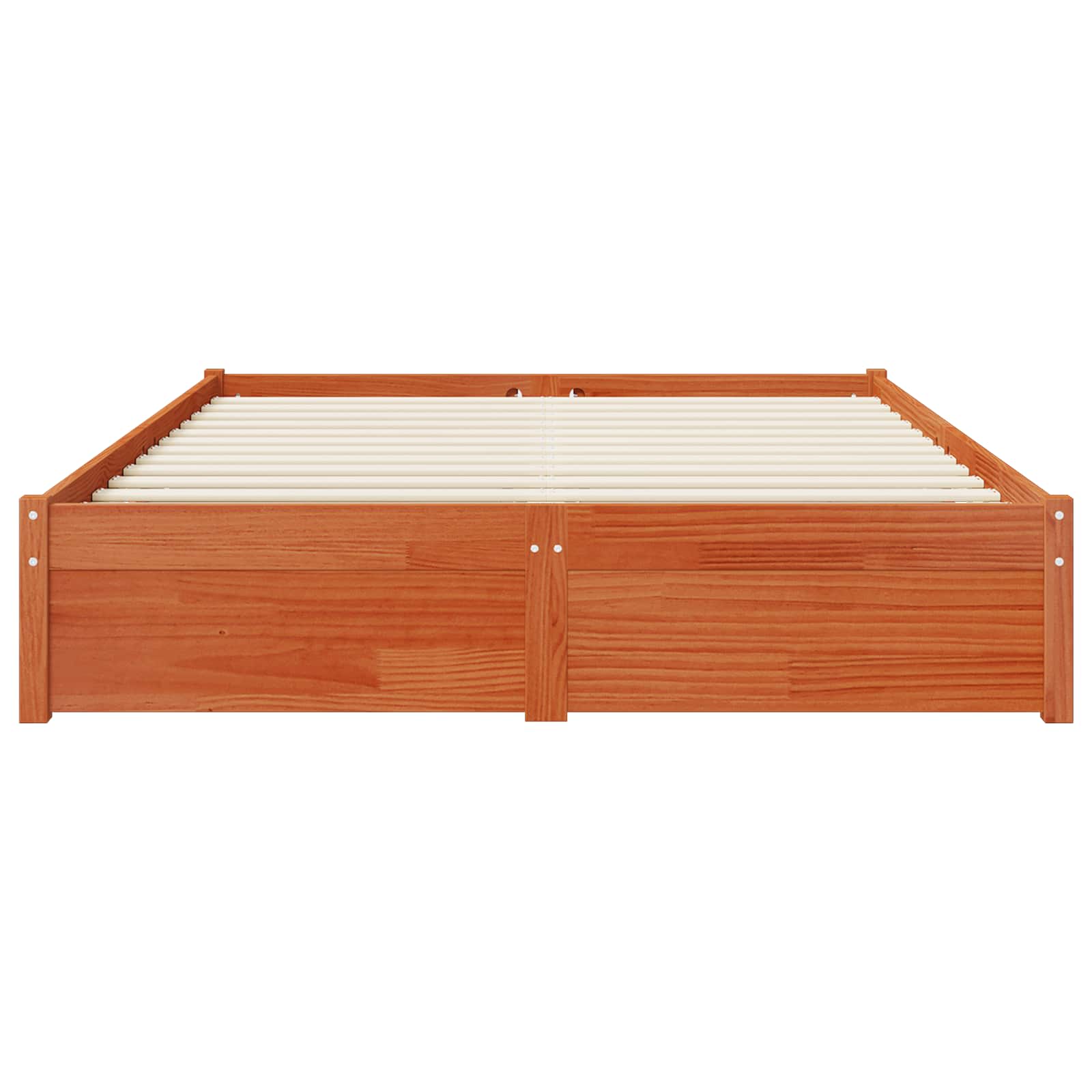 Bettrahmen mit Schubladen Wachsbraun Massivholz Kiefer