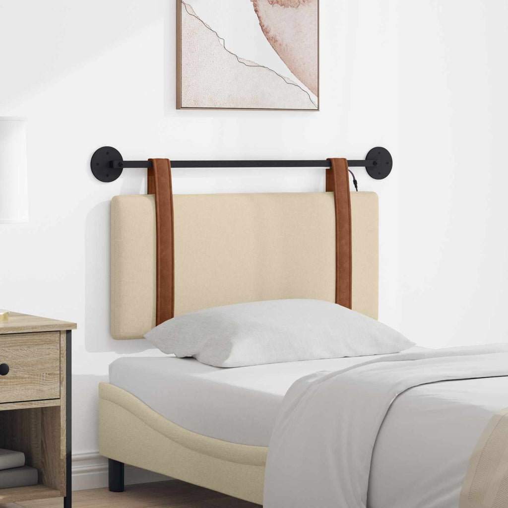 Hängendes Kopfteil Mit LED Licht Creme Antikes PU