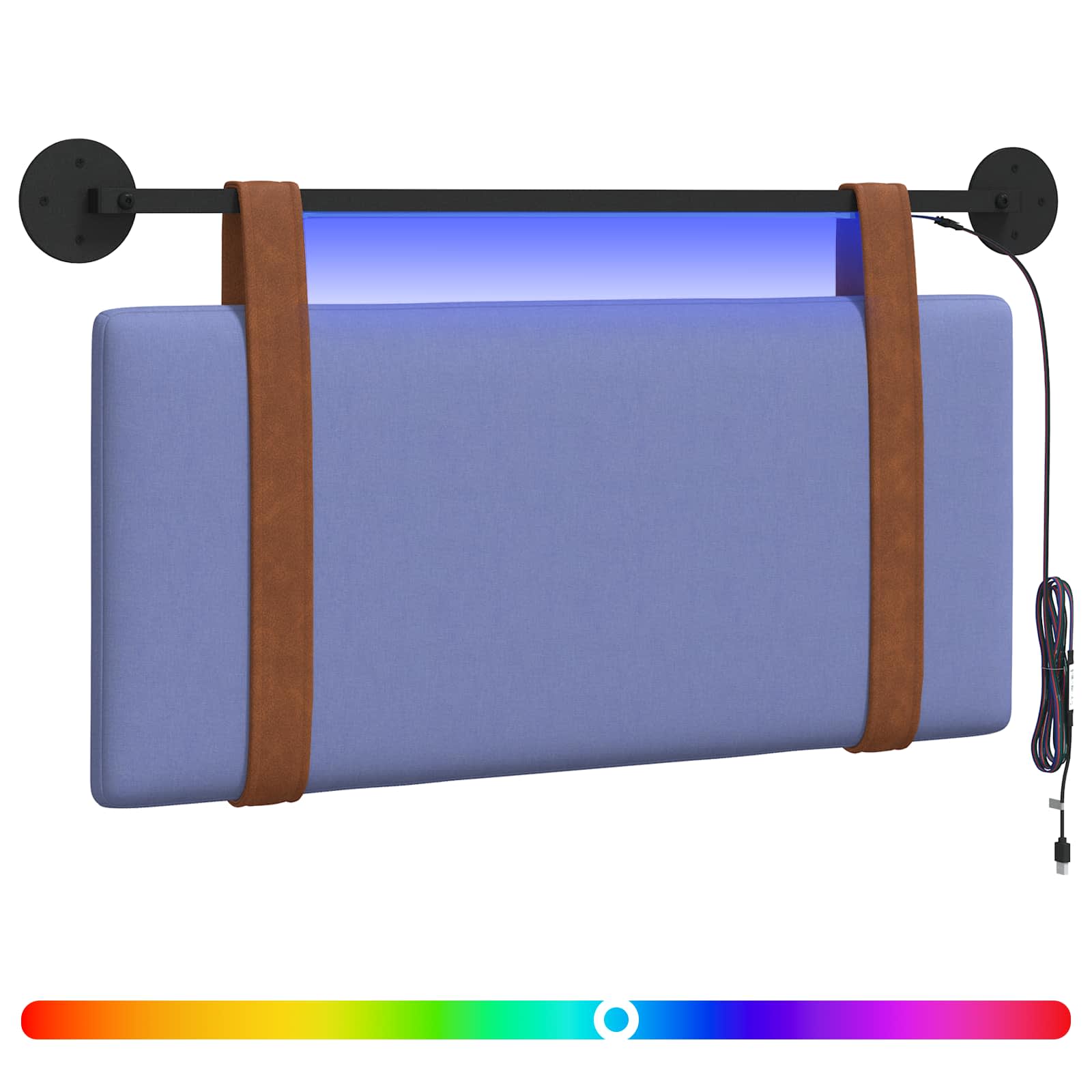 Hängendes Kopfteil Mit LED Licht Jeans blau Antikes PU