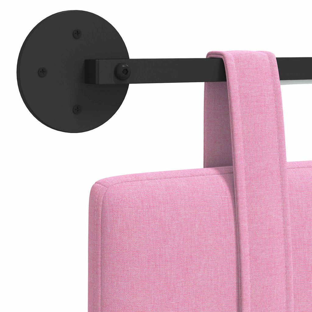 Hängendes Kopfteil Mit LED Licht Rosa Stoff