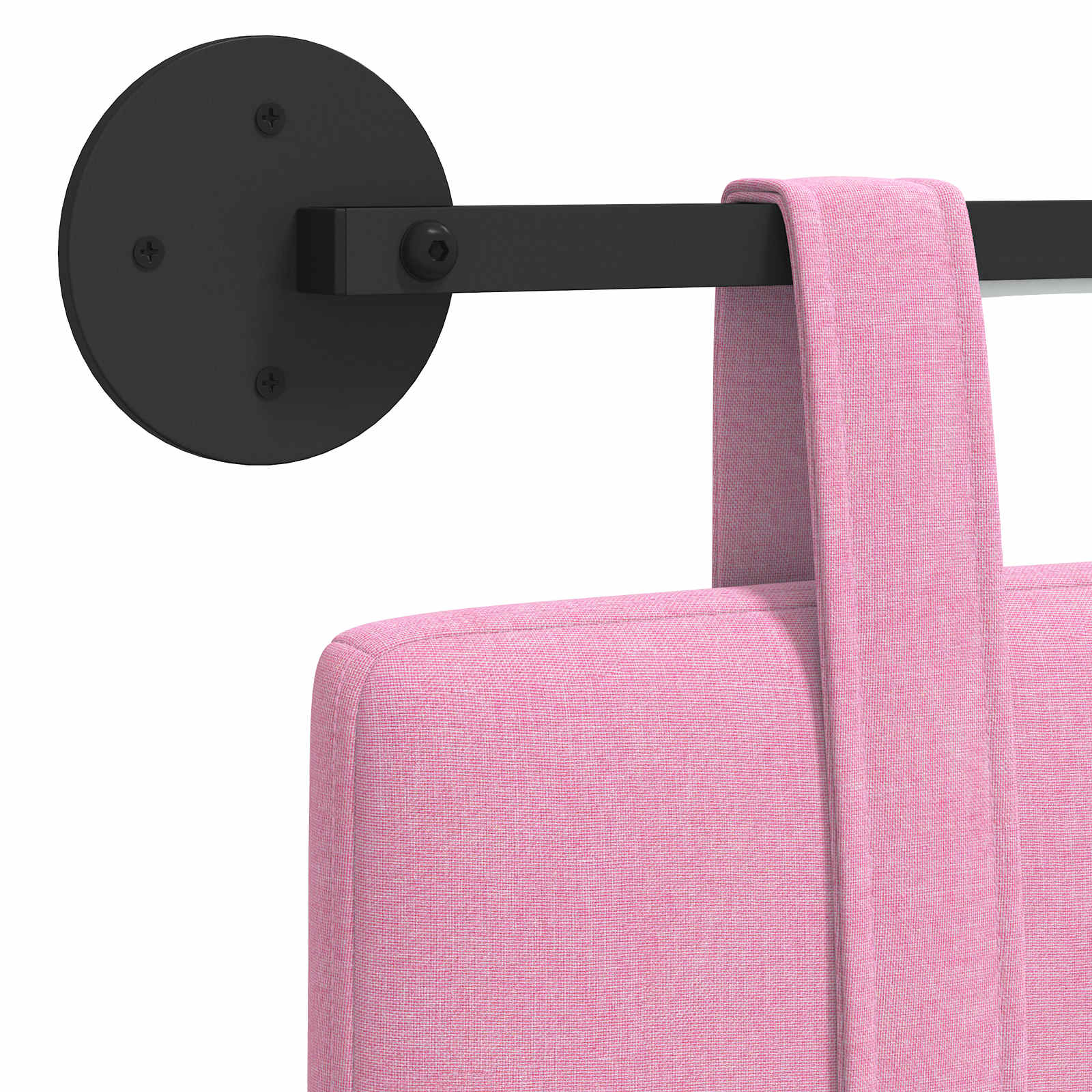 Hängendes Kopfteil Mit LED Licht Rosa Stoff
