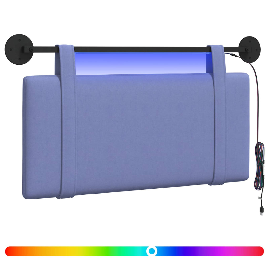 Hängendes Kopfteil Mit LED Licht Jeans blau Stoff