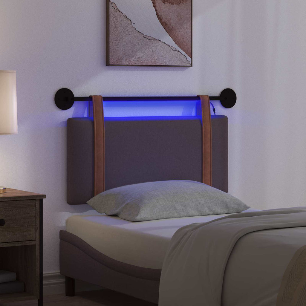 Hängendes Kopfteil Mit LED Licht Dunkelbraun Antikes PU