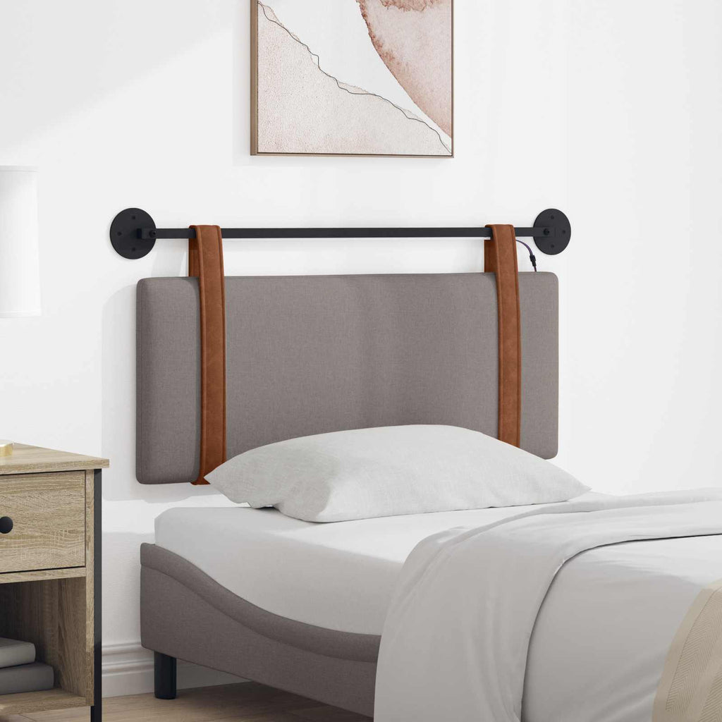 Hängendes Kopfteil Mit LED Licht Taupe Antikes PU