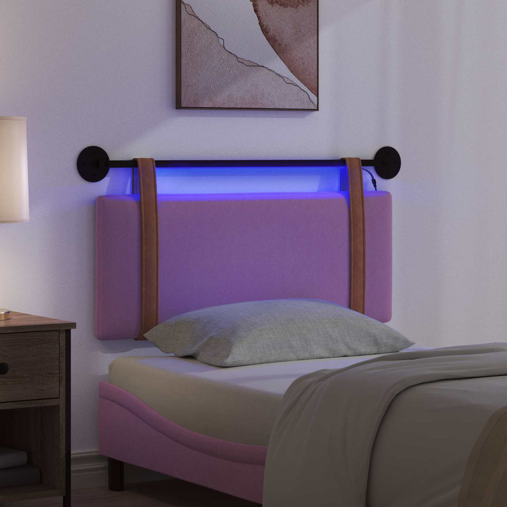 Hängendes Kopfteil Mit LED Licht Rosa Antikes PU