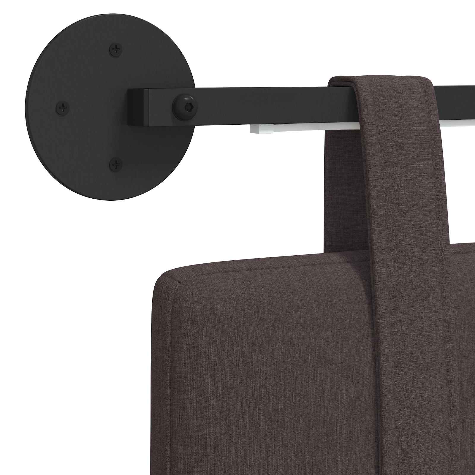 Hängendes Kopfteil Mit LED Licht Dunkelbraun Stoff