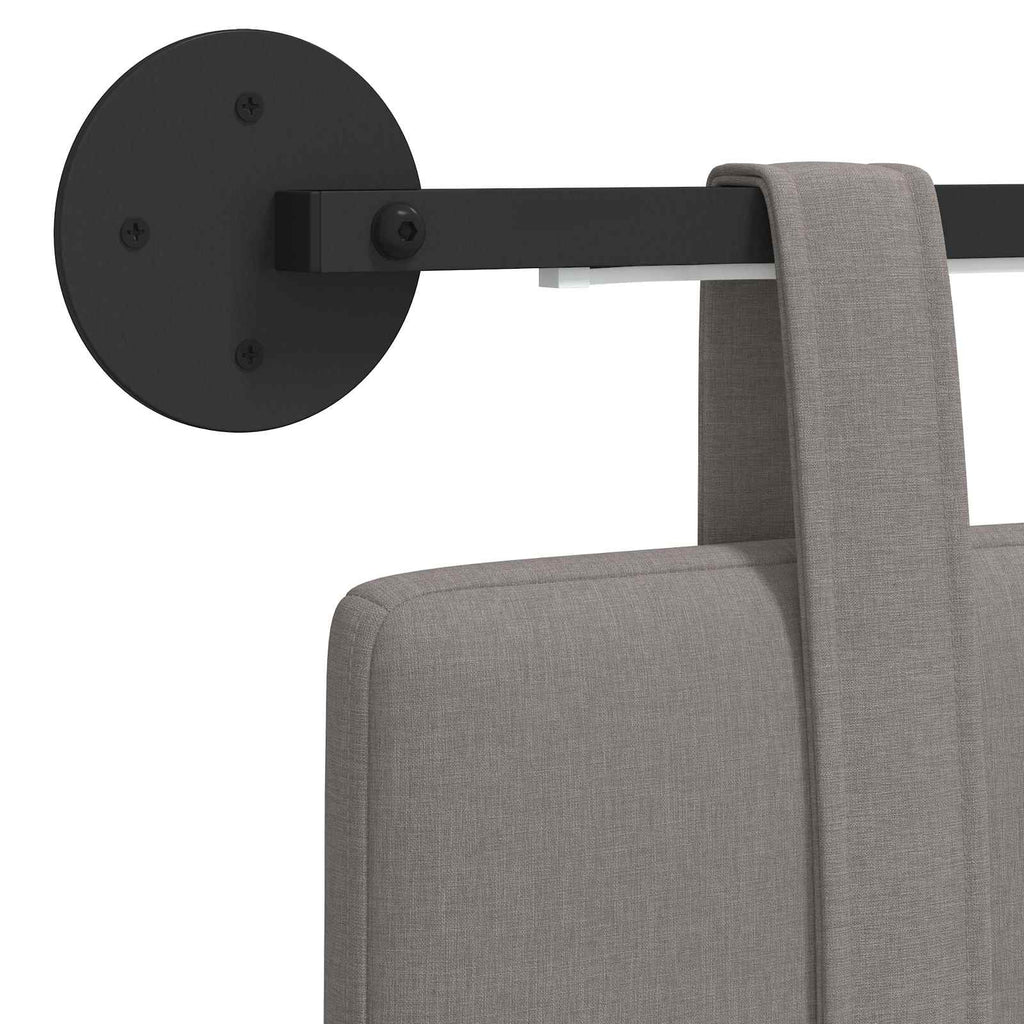 Hängendes Kopfteil Mit LED Licht Taupe Stoff
