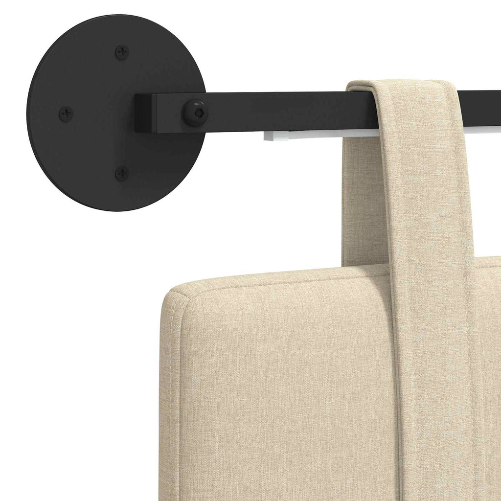 Hängendes Kopfteil Mit LED Licht Creme Stoff