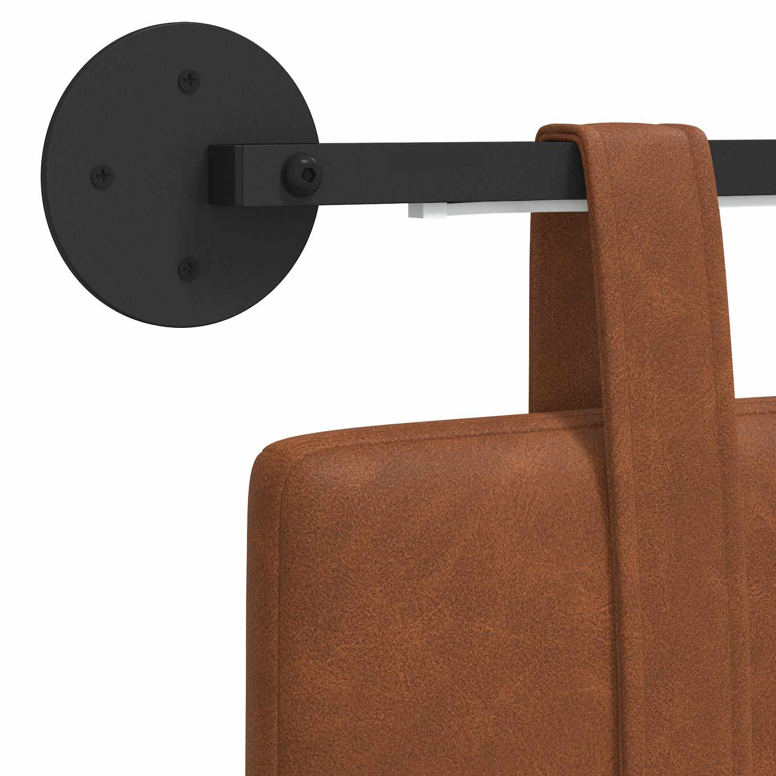 Hängendes Kopfteil Mit LED Licht Braun Antikes PU