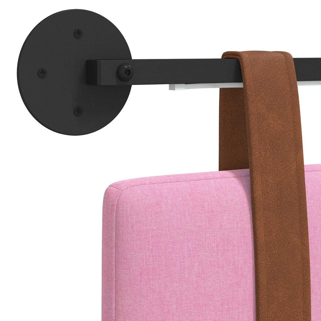 Hängendes Kopfteil Mit LED Licht Rosa Antikes PU
