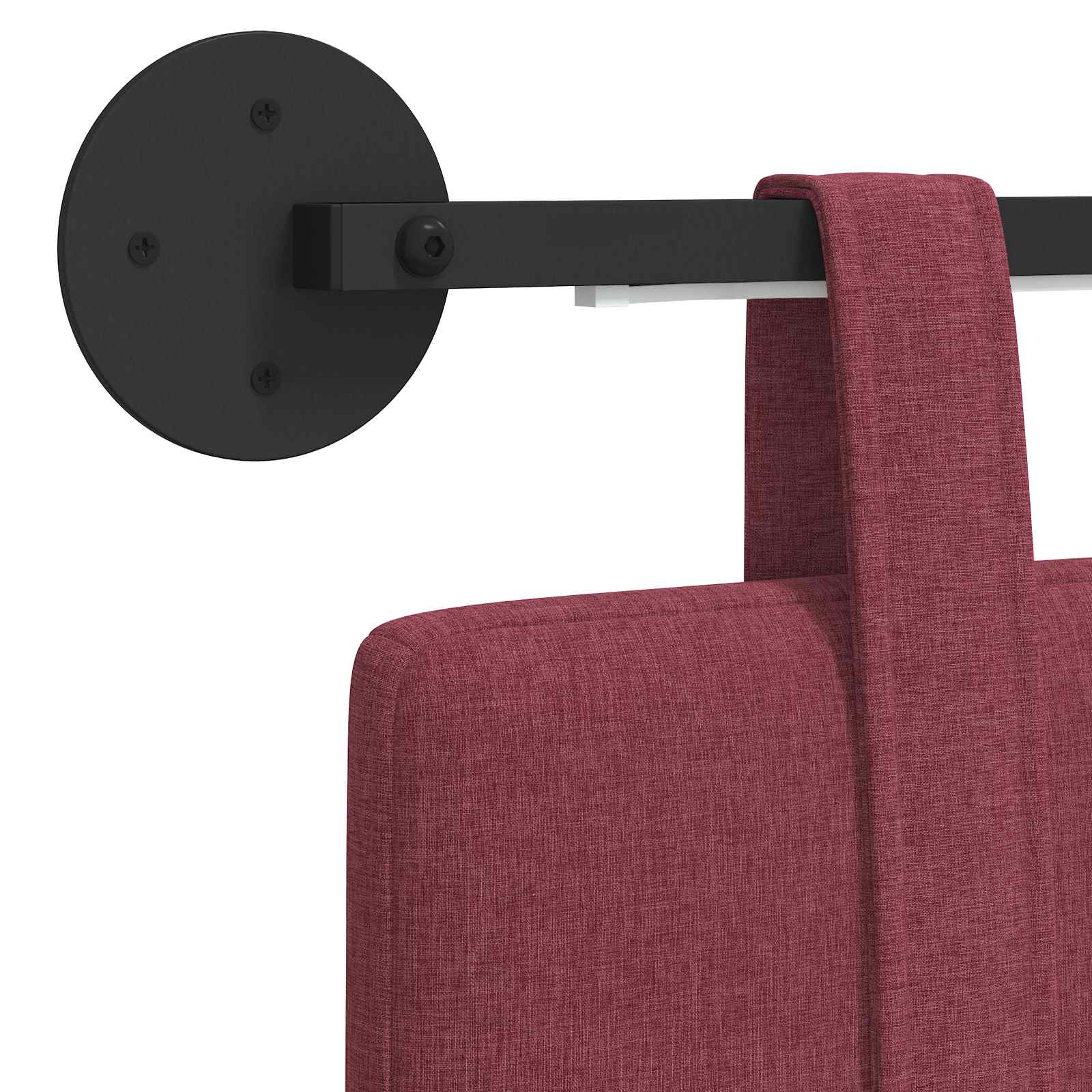 Hängendes Kopfteil Mit LED Licht Weinrot Stoff