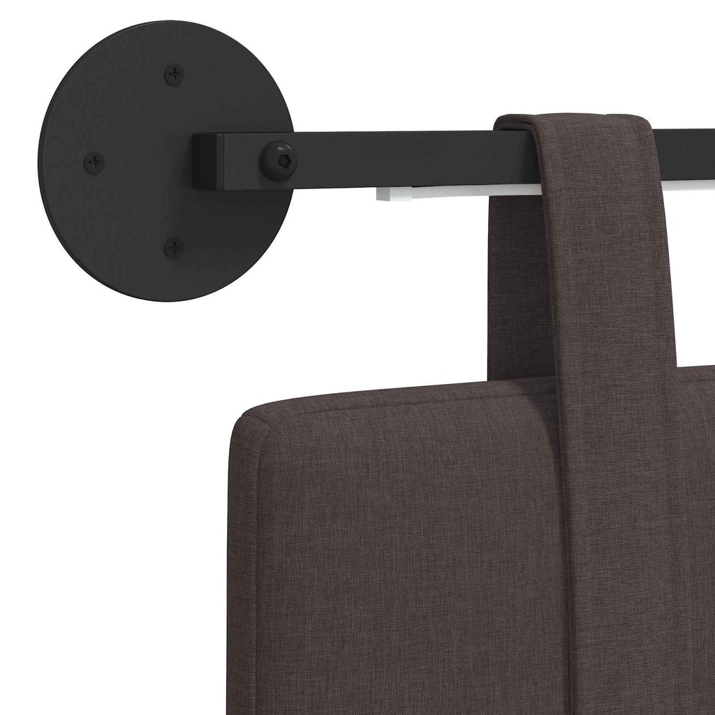 Hängendes Kopfteil Mit LED Licht Dunkelbraun Stoff