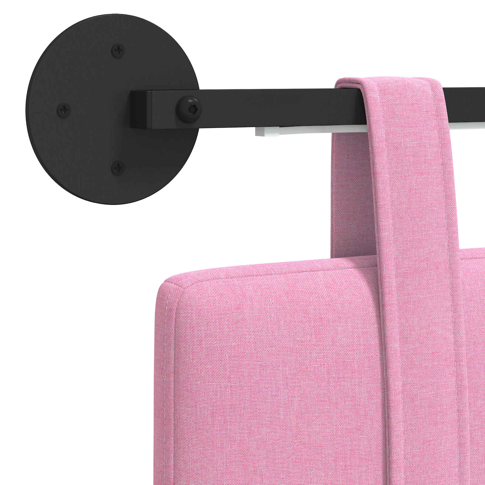 Hängendes Kopfteil Mit LED Licht Rosa Stoff