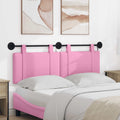 Hängendes Kopfteil Mit LED Licht Rosa Stoff