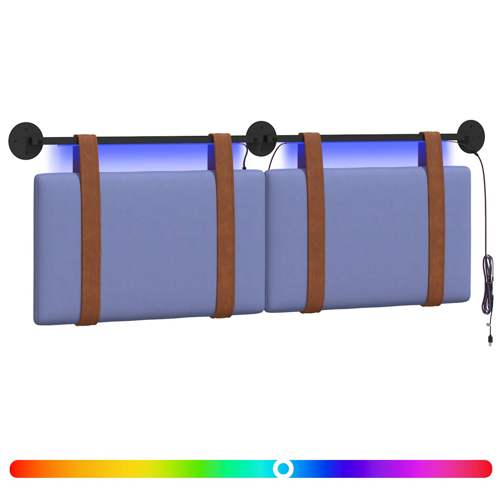 Hängendes Kopfteil Mit LED Licht Jeans blau Antikes PU