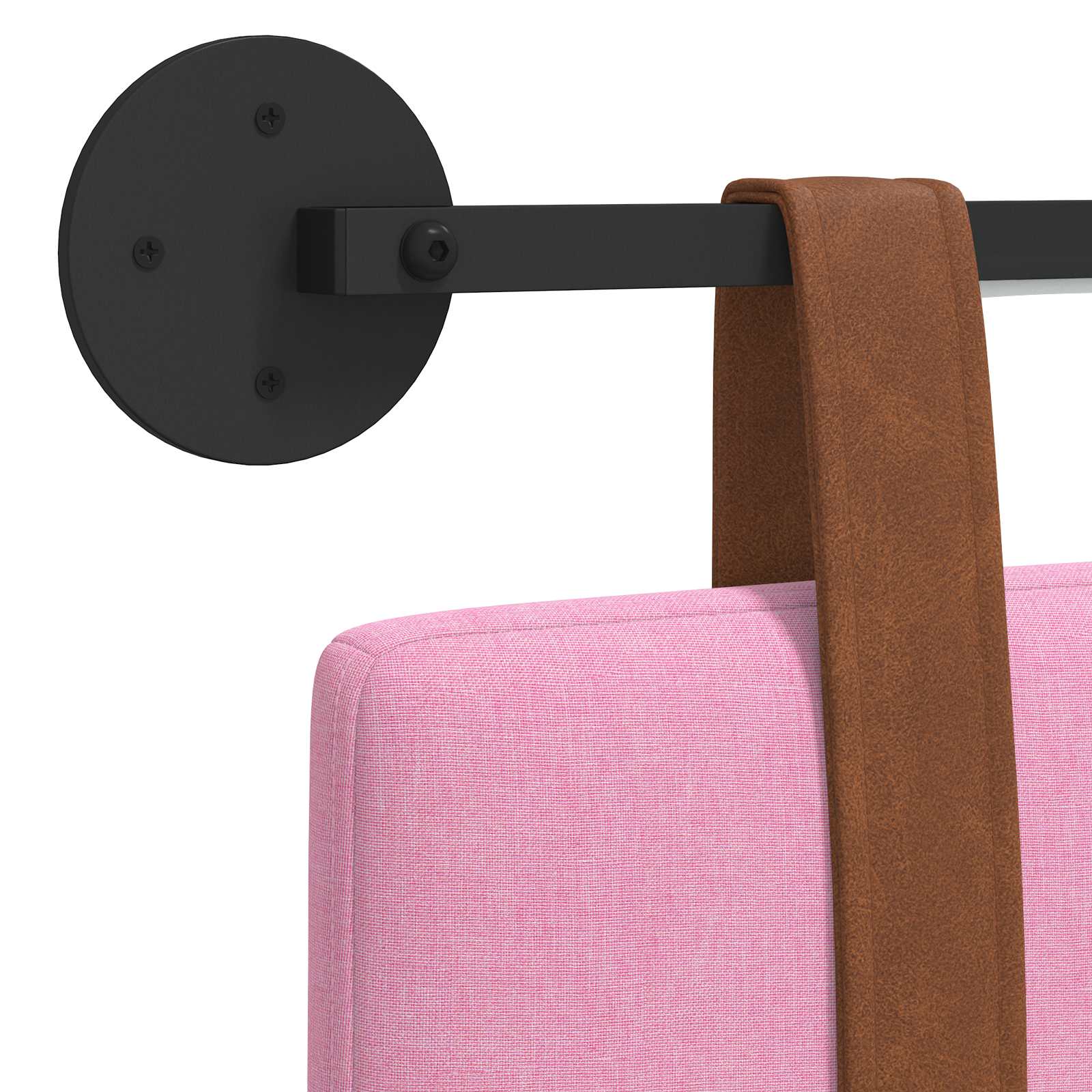 Hängendes Kopfteil Mit LED Licht Rosa Antikes PU