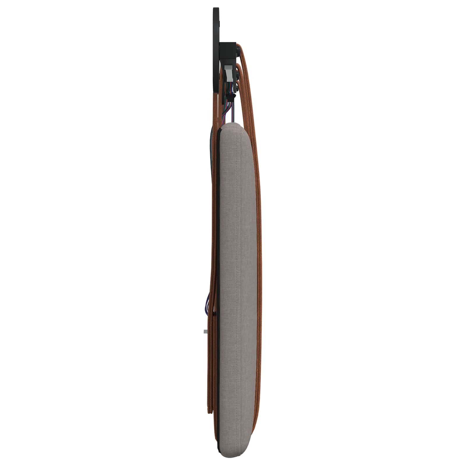 Hängendes Kopfteil Mit LED Licht Taupe Antikes PU