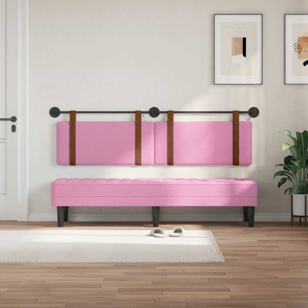 Hängendes Kopfteil Mit LED Licht Rosa Antikes PU
