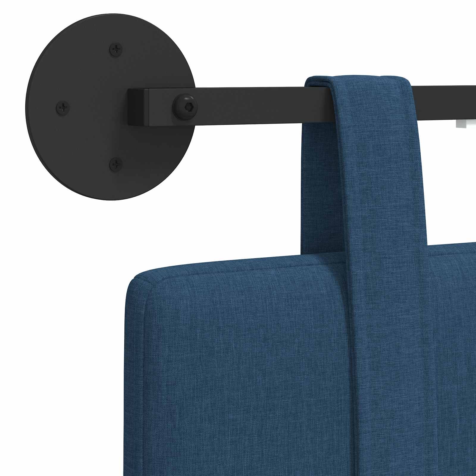 Hängendes Kopfteil Mit LED Licht Blau Stoff