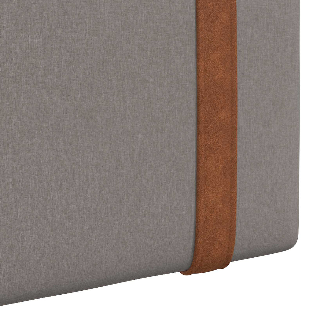 Hängendes Kopfteil Mit LED Licht Taupe Antikes PU