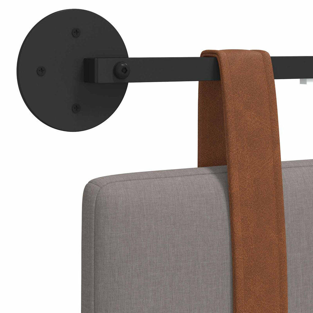 Hängendes Kopfteil Mit LED Licht Taupe Antikes PU