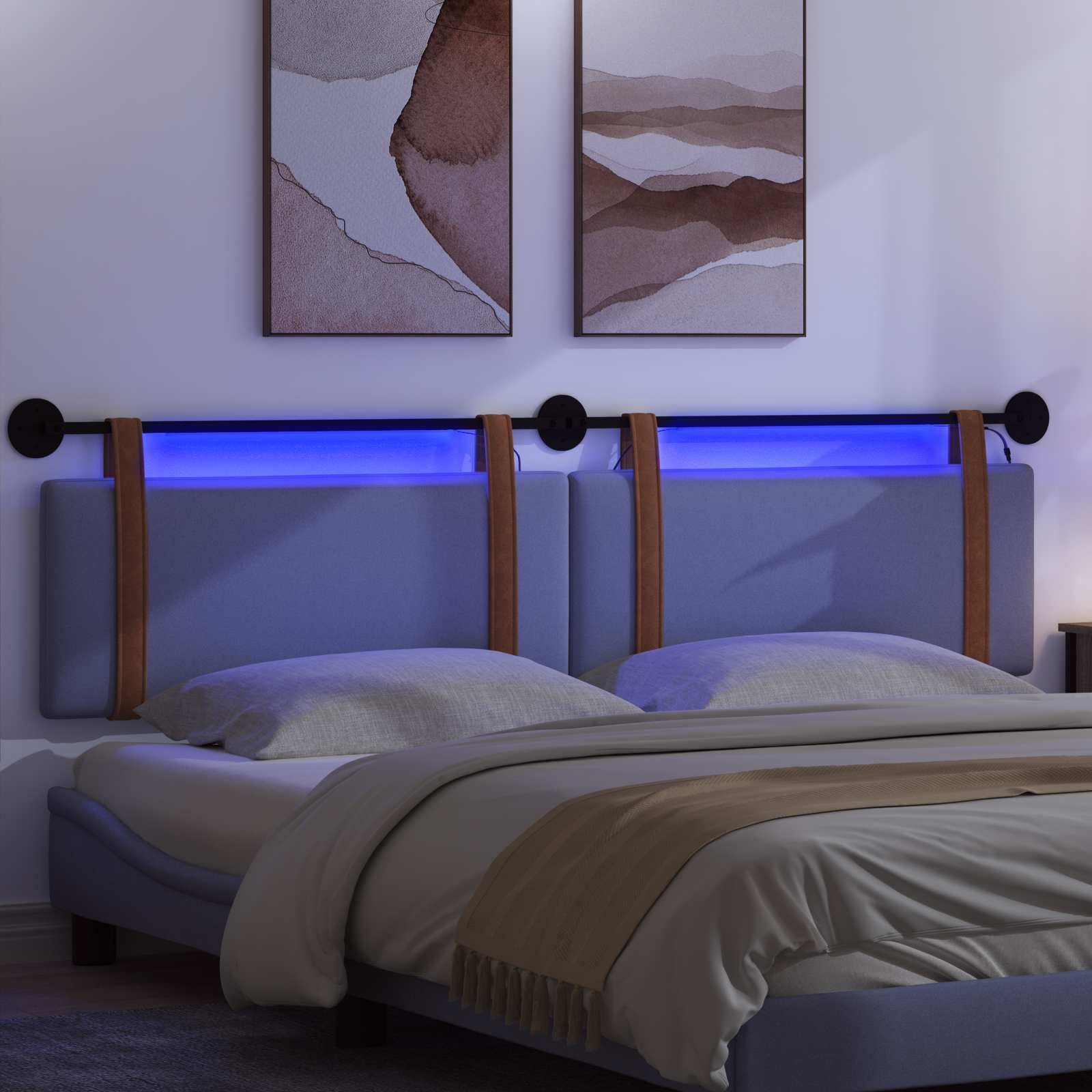 Hängendes Kopfteil Mit LED Licht Jeans blau Antikes PU