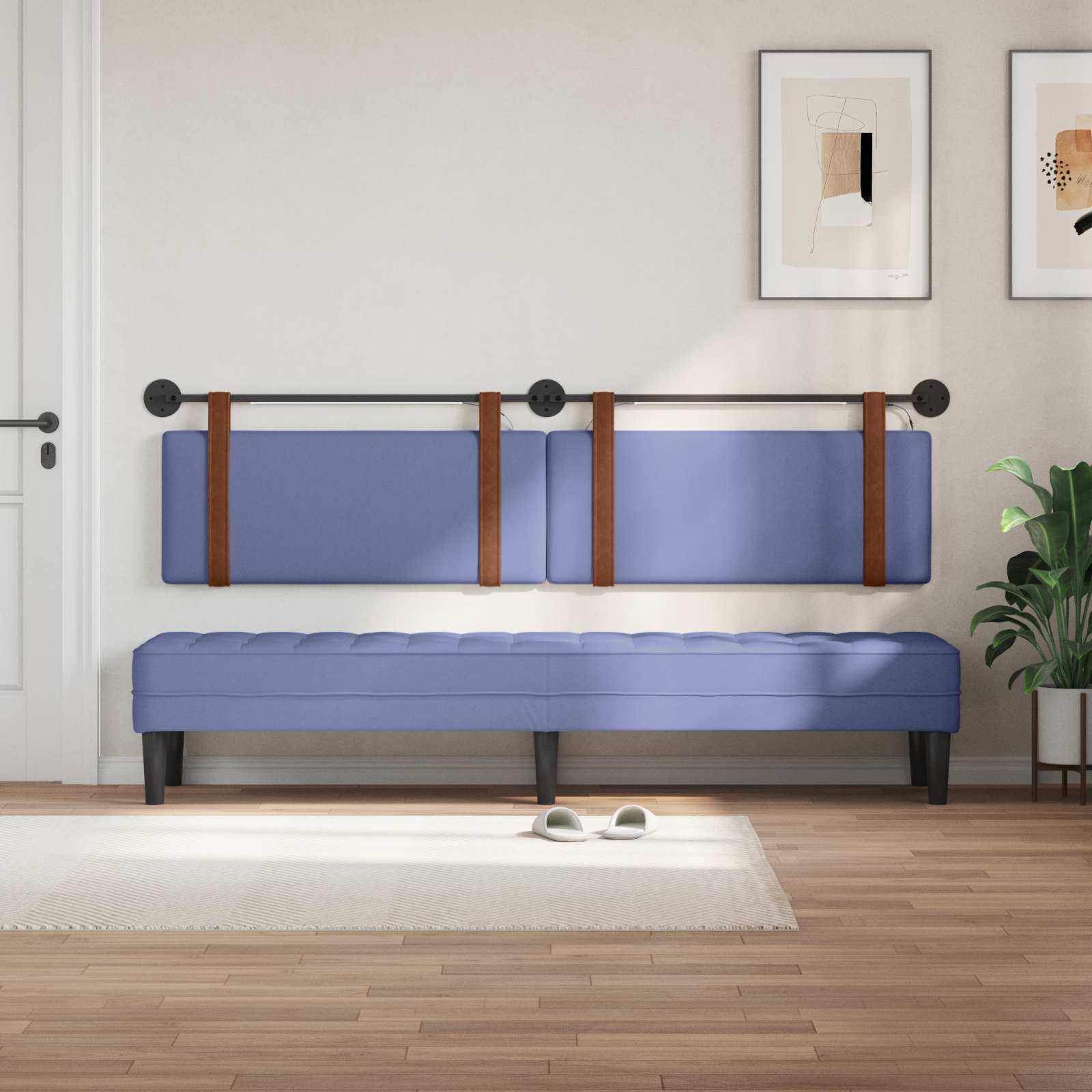Hängendes Kopfteil Mit LED Licht Jeans blau Antikes PU