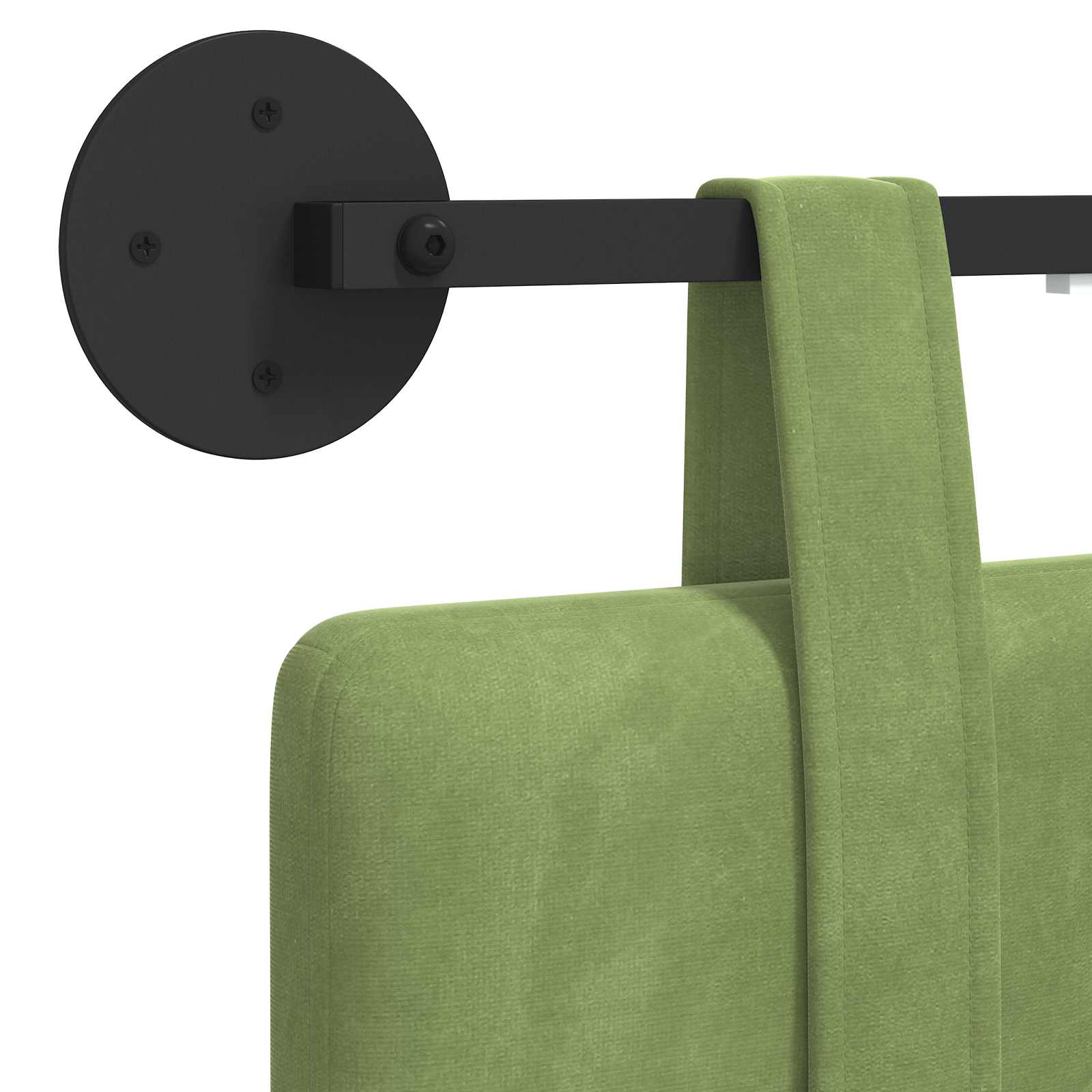 Hängendes Kopfteil Mit LED Licht Hellgrün Samt