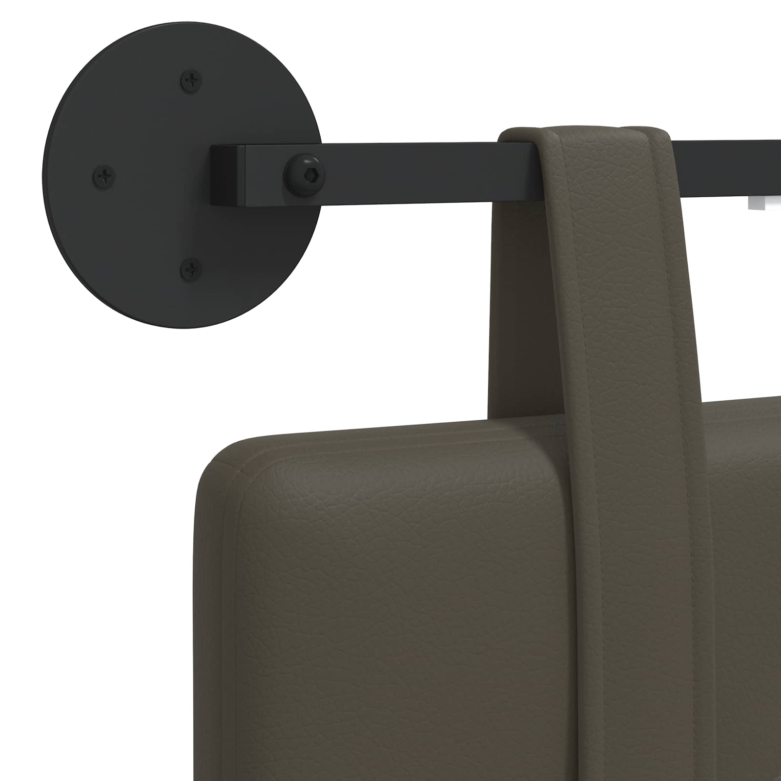 Hängendes Kopfteil Mit LED Licht Grau Kunstleder