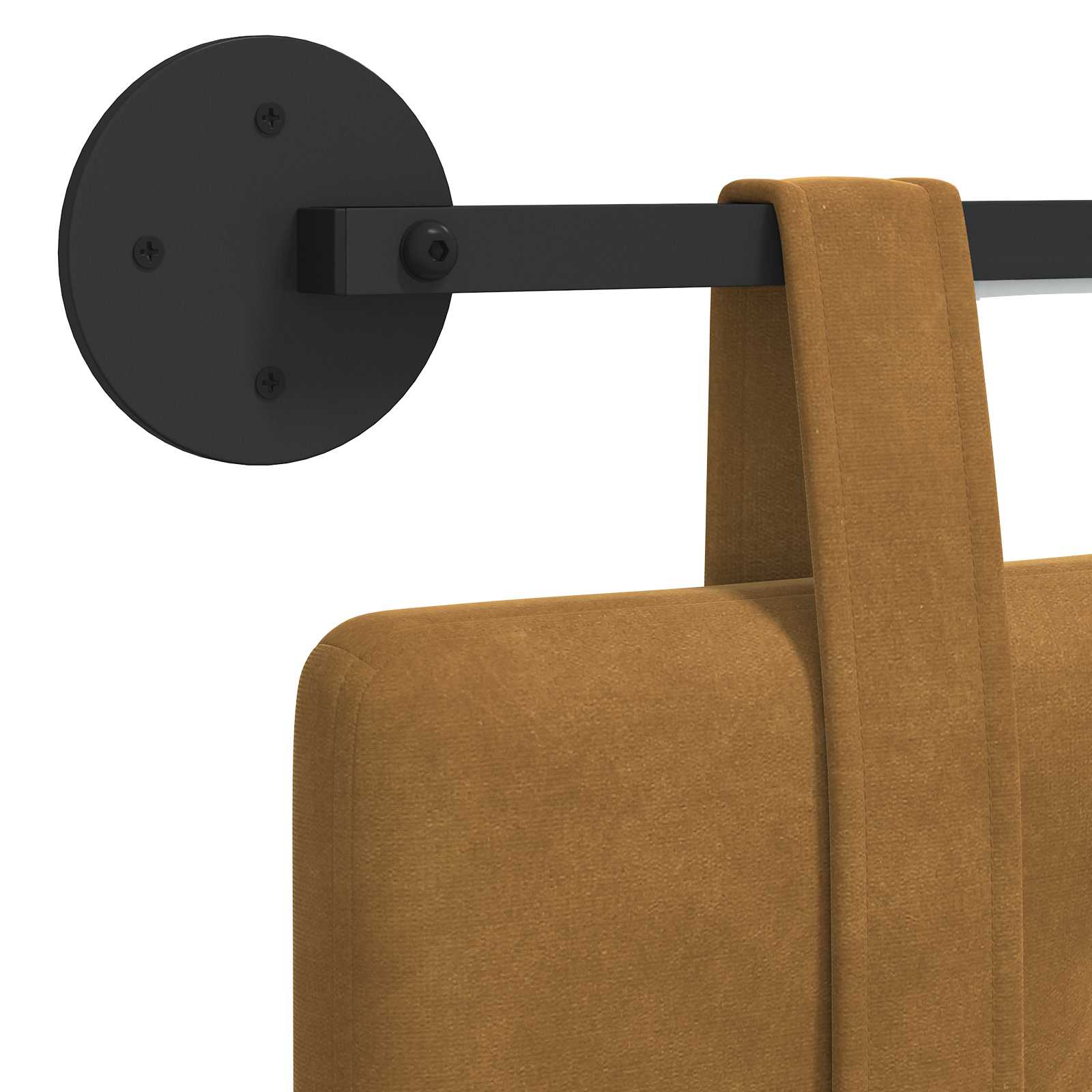 Hängendes Kopfteil Mit LED Licht Braun Samt