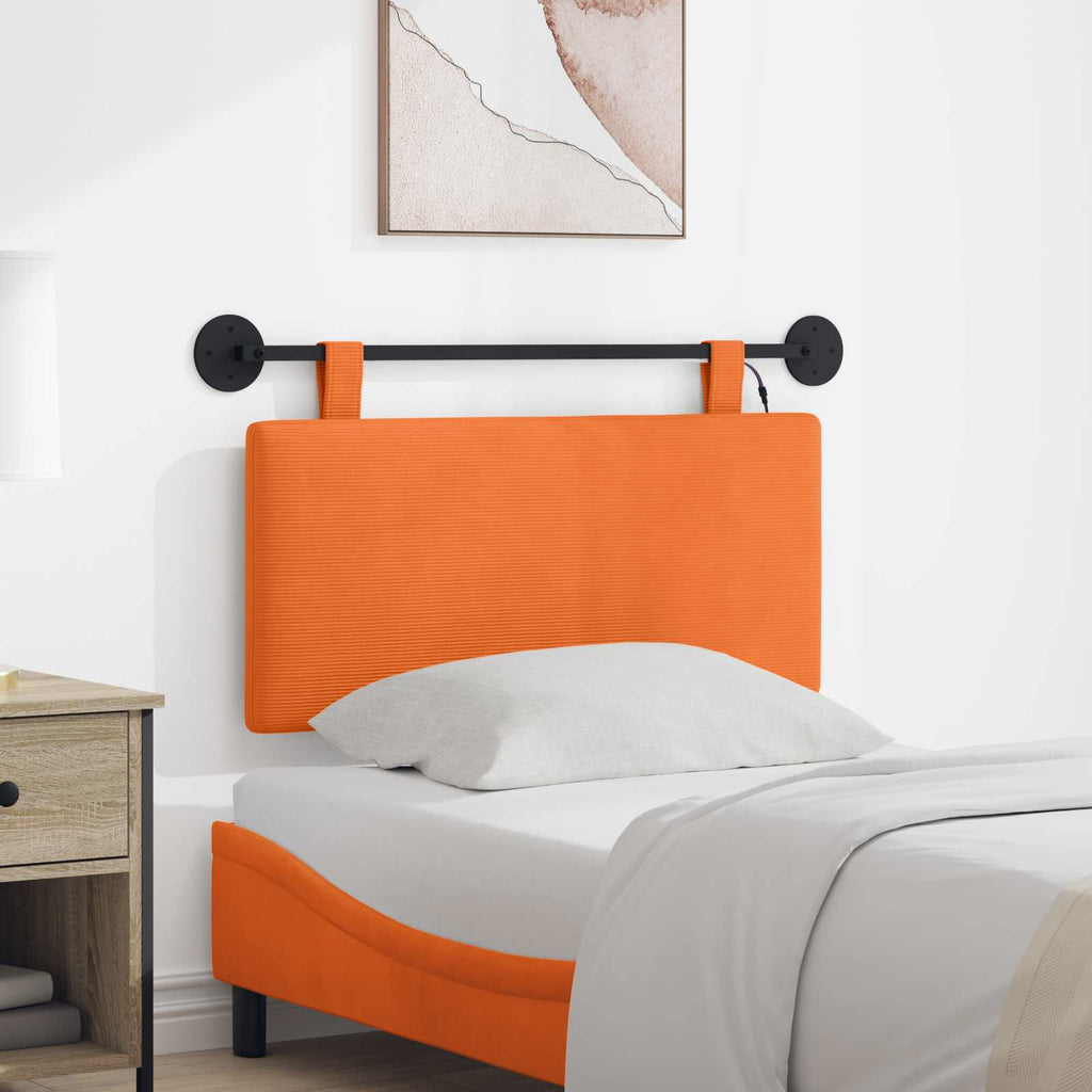 Hängendes Kopfteil Mit LED Licht Orange Cordstoff