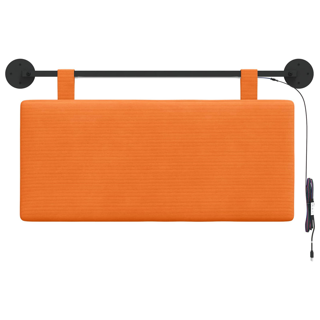 Hängendes Kopfteil Mit LED Licht Orange Cordstoff