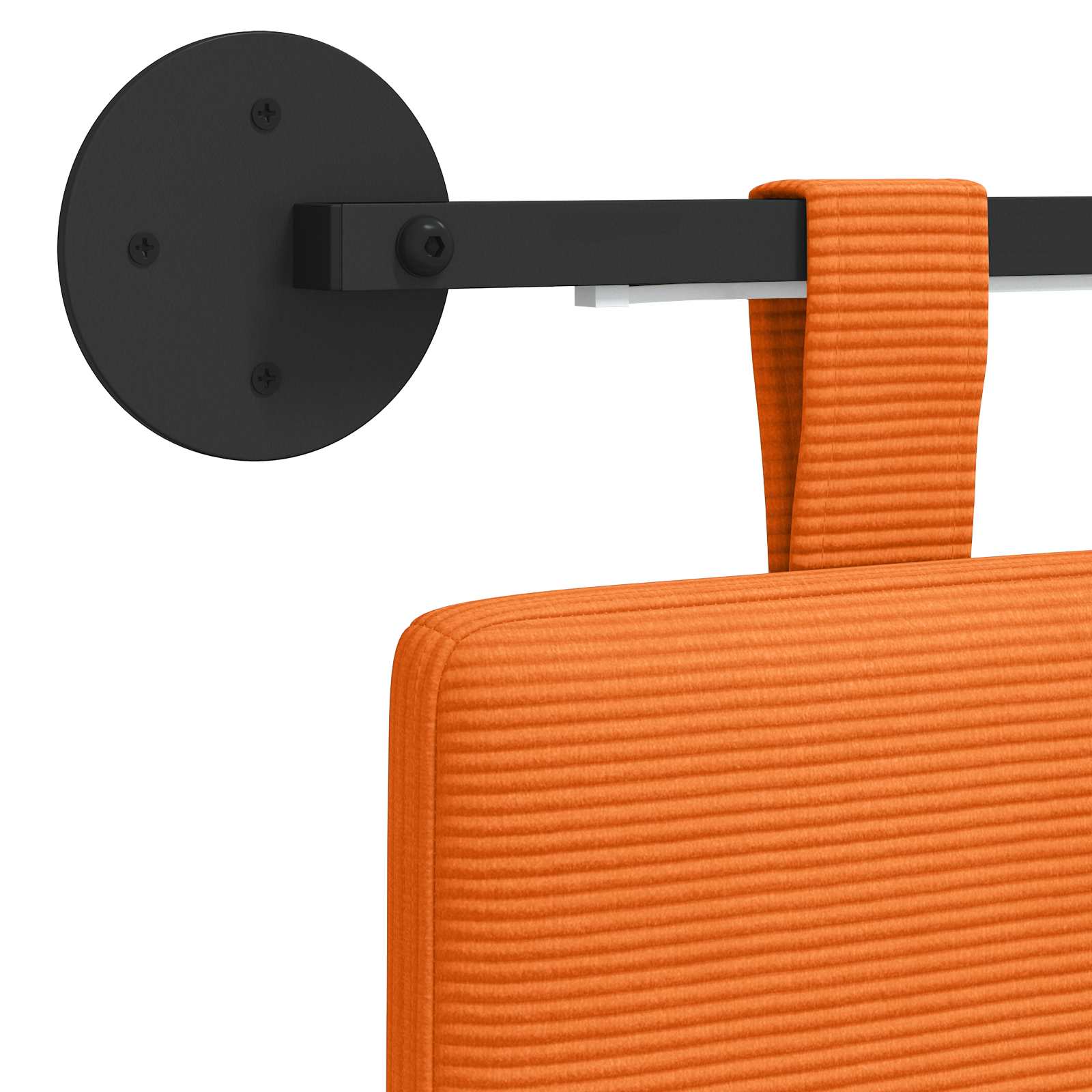 Hängendes Kopfteil Mit LED Licht Orange Cordstoff