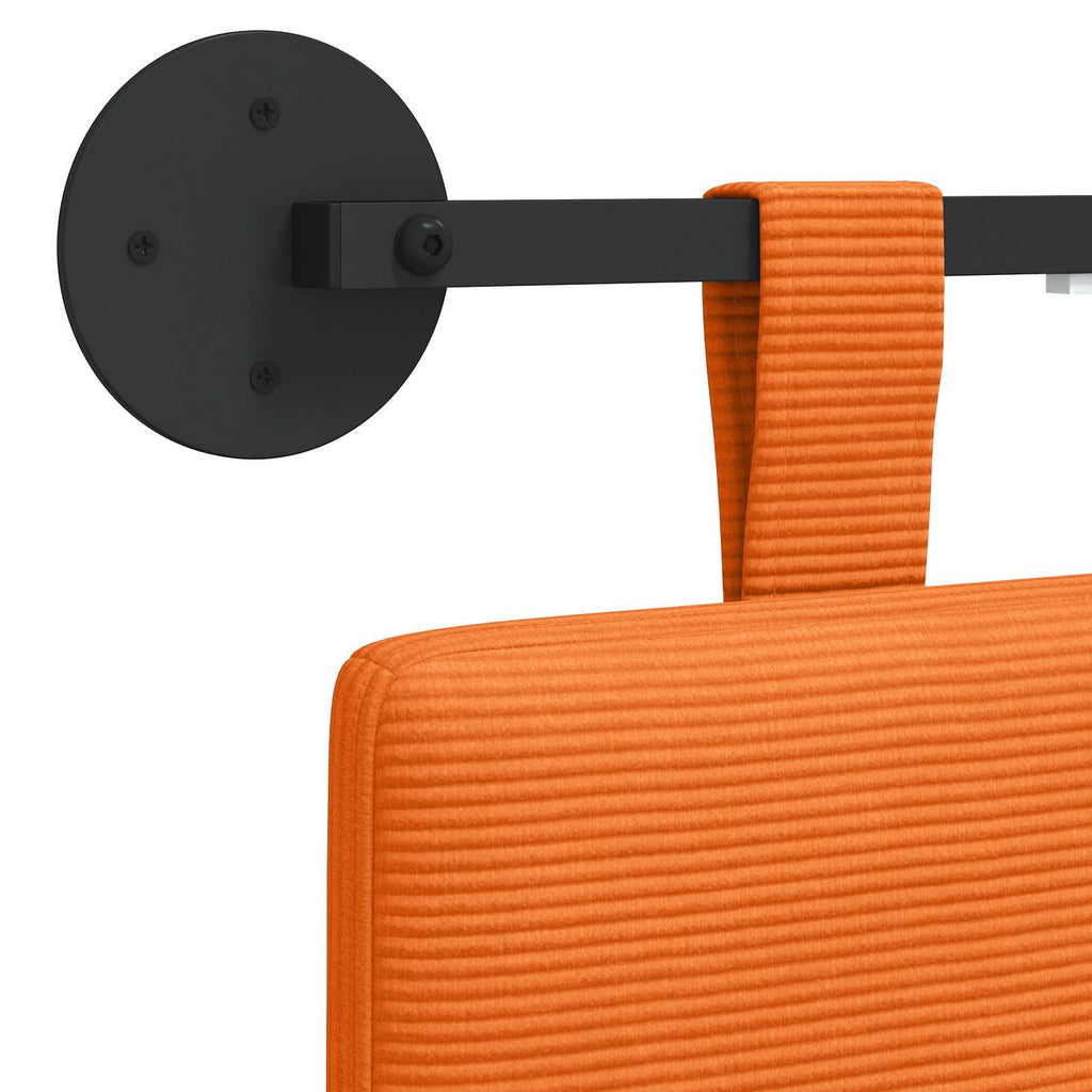 Hängendes Kopfteil Mit LED Licht Orange Cordstoff