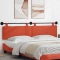 Hängendes Kopfteil Mit LED Licht Rot-Orange Cordstoff