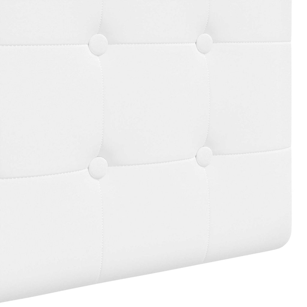 Hängendes Kopfteil Mit LED Licht Weiß Stoff